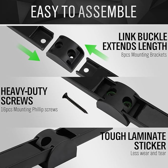 ALWORKKIT Magnetic Tool Holder 12" (4 Pack) - Wall-Mounted Alloy Steel Organizer Bars for Garage, Workshop, Tools Storage Mounting w/Screws.