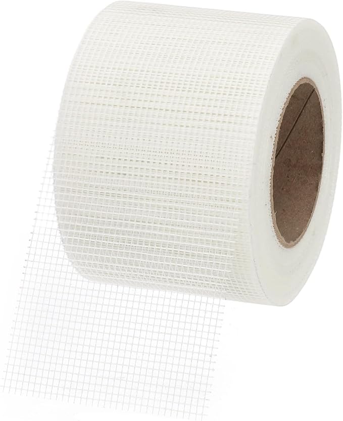 PATIKIL Drywall Repair Mesh Tape, 4 inch x 164 ft Fiberglass Repair Patch Self-Adhesive Dry Wall Joint Tape 9 Mesh Wall Hole Crack and Seam Patch, White
