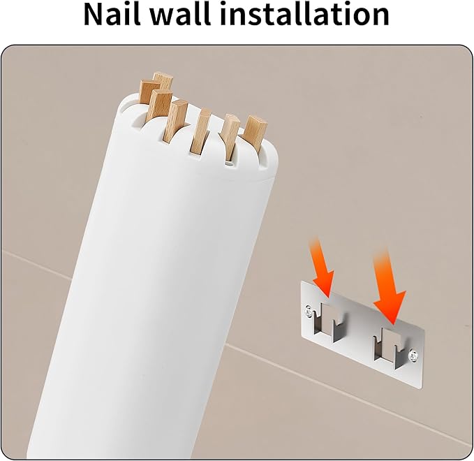 Wall Mounted Clothes Drying Rack Tripod,Foldable Drying Rack,Wall Mounted Drying Rack Clothing,Over The Door Drying Rack for Laundry Bedroom Household Wooden