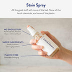 The Clean People Stain Remover Spray - Simple, Clean Ingredients - Laundry Spot Treatment for Food, Pet & Baby Stains - Boosted with Enzymes - Fabric Safe - 4oz (2 Pack)