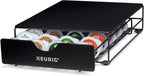 Keurig Slim Non-Rolling Storage Drawer, Coffee Pod Storage, Holds up to 24 Keurig K-Cup Pods, Black, Storage Drawer - 24ct, 9.2 x 3.3 x 12.2 inches
