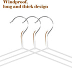 Clothes Hangers, 20Pack,White Metal Hangers,15.7'W Space-Saving Shirt Hanger,Non-Slip Heavy Duty Hanger with Deep Shoulder Notches for Dress and Camisole