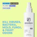 BRIOTECH Sanitizer Disinfectant Hypochlorous, Kill 99.99% of Viruses & Bacteria, Control Mold, Eliminate Odor, Gentle for Nursery & Play Rooms, Food Contact Surface Sanitizer, 1 Gallon Refill (2 Pack)