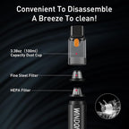 Car Vacuum, 12000Pa 2-in-1 Cleaner & Tire Inflator 150PSI, 60W Brushless Motor, Cordless Handheld Vacuum & Air Pump with Pressure Gauge, LED Light, Multi-Nozzles for Car, Home, Office