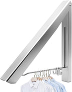 IN VACUUM Drying Racks for Laundry Foldable, Retractable Clothes Folding Indoor, Aluminium, Home Storage Organizer Wall Hanger for Clothes (1 Racks, Silver)