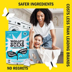 Molly's Suds Laundry Detergent Pods | Clean Detergent for Sensitive Skin | Ultra Concentrated and Stain Fighting | Peppermint - 60 Count