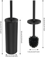 Stainless Steel Toilet Brush with Holder Set for Bathroom Storage and Organization Toilet Bowl Cleaner Brush and Holder (1, Black)