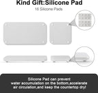 Water Absorbing Stone Tray for Sink | Quick Drying Diatomaceous Earth Coasters | Soap Dish Holder & Toothbrush Holder for Bathroom Counter | Hand Soap & Plant & Toiletries | Light Grey 4-Pack