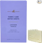 Bath & Body Works Lavender Vanilla Fabric Care Dryer Sheets - Box of 40 sheets - with a Natural Oats Sample Soap