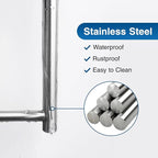 Paper Towel Holder - Self-Adhesive or Drilling, Brushed Nickel, Wall Mounted, SUS304 Stainless Steel Kitchen Roll Dispenser Under Cabinet