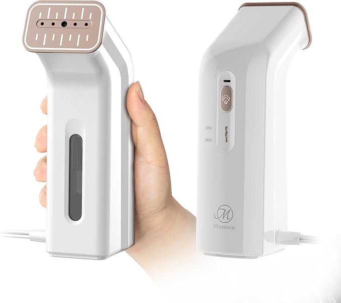 Travel Steamer for Clothes,100V-240V for Globle Traveling,Book-size Integrated design,Steamer ＆ Iron 2 In 1 for Clothes Portable mini, Clothes Steamer handheld for Home,Office(Panda color)