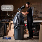 Plasticplace 40-45 Gallon Trash Bags │ 2.3 Mil │ Black Heavy Duty Garbage Can Liners │ 40" x 46" (50 Count)