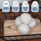 Fragrance-Free Wool Dryer Balls (6 XL Pack) – Natural Fabric Softener, Reusable, Reduces Wrinkles & Saves Drying Time, Better Alternative to Liquid Softeners & Dryer Sheets