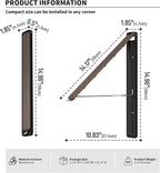 Clothes Drying Rack for Laundry Drying Rack Wall Mounted Clothes Hanger Rack Retractable Laundry Hanger Dryer Rack Space Saving Closet Organizer Aluminium (Walnut)