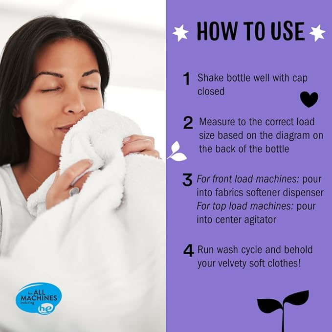 Molly’s Suds Fabric Softener Liquid for Sensitive Skin | Vinegar-Powered, Infused with Essential Oils | Fights Static, Reduces Wrinkles, Deodorizes | Lavender, 50 Loads