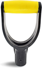 2 Pcs Plastic Shovel D Grip Handle, 32mm / 1.26" Inner Diameter Spade, for Digging Raking Tools, Yellow