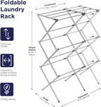 BLACK+DECKER Laundry Organization Expandable/Collapsible Clothes Drying Rack. Essential for Camping/Trailers or Anywhere You Air Dry Laundry. Oversized for Multiple Garments, (Grey)