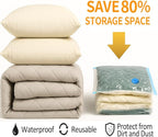 Vacuum Storage Bags with Electric Pump and Hand Pump,8 Pack Vacuum Seal Bags for Clothing,Space Saver Bags for Travel and Home(Large 60 * 80)