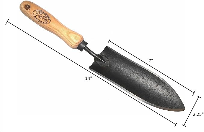 DeWit Forged Transplant Trowel with Short Handle, Lightweight & Durable Garden Tool with Comfortable Grip for Planting, Digging & Transplanting
