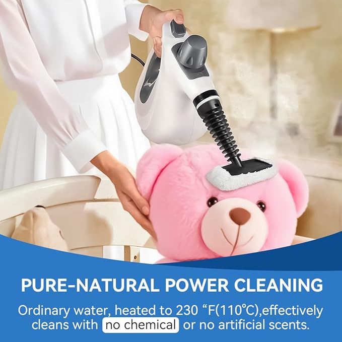 Handheld Steam Cleaner, Pressurized Multi-Surface Steam Cleaner For Home, Large Capacity Portable Steam Cleaners Handheld, All Natural Home Use Steamer, For Cleaning Floor, Upholstery, Car