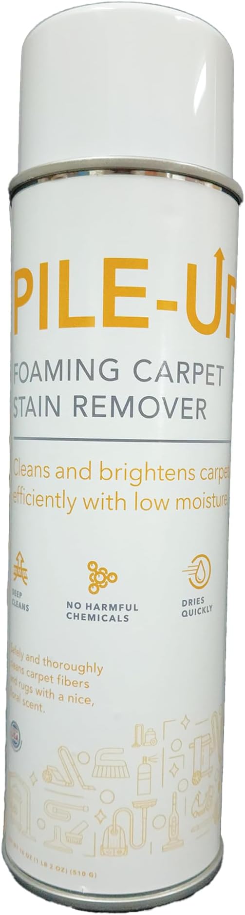 Pile-Up Foaming Carpet Stain Remover, Foaming Aerosol, 18 oz Net (3, 3 Pack)