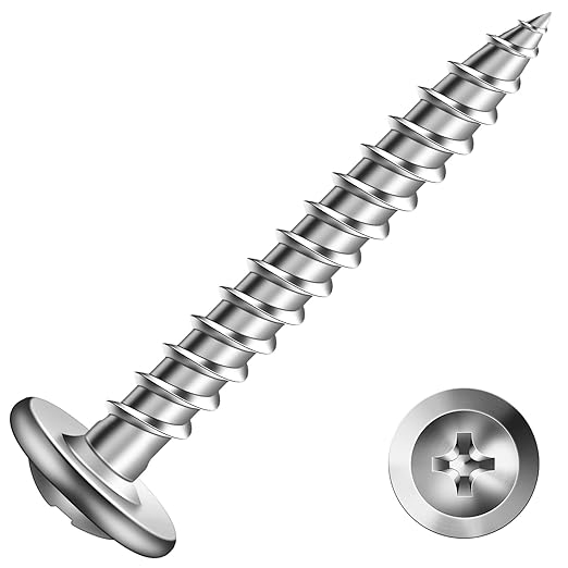 #8 x 1-1/4" Wood Screw 250Pcs 410 Stainless Steel Standard Thread Truss Head Fast Self Tapping by SG TZH