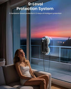 BNZ Smart Window Cleaning Robot, Twin Turbo & Dual Auto-Spray Window Cleaner with Multiple Safety System, AI Path Planning, Frameless Edge Detection, K1, Matt Black