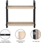 HNRLOY Bathroom Counter Organizer,Bathroom Countertop Organizer,Counter Shelf,Countertop Storage,Organization and Storage,Makeup Shelf,Sink Caddy(Burlywood 2 Tier)