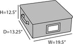 Covermates Keepsakes - Adjustable Zip-Top Storage Box - Configurable FlexGrid Compartments - Heavy Duty Polyester- Reinforced Handles - Stackable Design - Indoor Storage, Red Heather