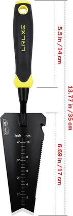 Gardening Shovel Tool,Heavy Duty Stainless Steel Garden Transplant Shovel,Root Cutter,All-Purpose Small Hand Shovel with Serrated Edge for Digging and Transplanting