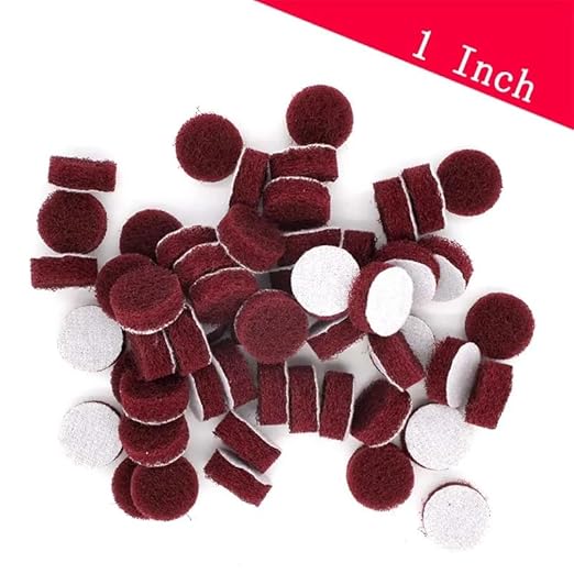 60 PCS 1 Inch Multi-Purpose Flocking Scouring Pad 400-800 Grit Duty Nylon Cloth for Polishing & Grinding,400 (Medium)