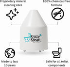 Krazy Klean Pro Toilet Cleaner, Household Cleaning Solution, Natural Long Lasting Toilet Cleaner for Hard Water Stains & Rings, Chemical Free Bathroom Cleaning Product, Drop In Tank System, 1 Count