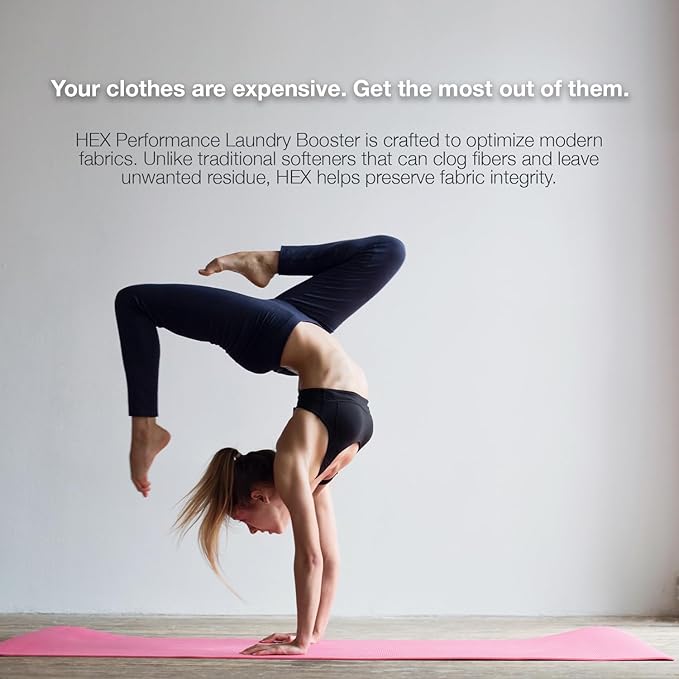 HEX Performance Fabric Booster, Fresh, 100 Load (Pack of 2) - Safe for Activewear, Made for Sensitive Skin, Eco-Friendly