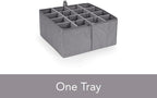 Covermates Keepsakes - Adjustable Zip-Top Storage Box - Configurable FlexGrid Compartments - Heavy Duty Polyester- Reinforced Handles - Stackable Design - Indoor Storage, Brown Heather