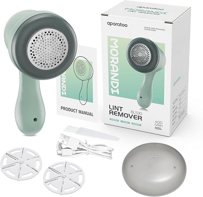 Fabric Shaver, Lint Remover for Clothes, Electric Lint Shaver with 6-Leaf Blades, Sweater Shavers to Remove Pilling for Clothing, Couch, Furniture, Fuzz, Lint Ball, Pillings, USB Rechargeable