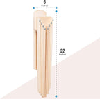 Pennsylvania Woodworks Wall Mounted Clothes Drying Rack - Heavy Duty, Collapsible Laundry Rack for Drying Clothes - Solid Maple Hardwood Foldable Drying Rack - Made in The USA - (Small)