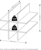 Furinno Cubicle 9-Compartment Bottle Storage Cube Organizer Insert (Does not fit IKEA Kallax Shelving), White