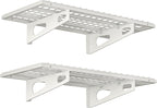 2-Pack 1.5x3FT Garage Shelving 17.7-inch-by-35.8-inch Wall Shelf Garage Storage Rack Wall Mounted Floating Shelves,White