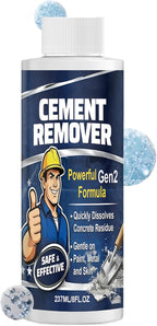 Fast-Acting Concrete Remover, No-Damaging Cleaner Liquid, 237ml Dried Concrete Dissolver with Powerful Formula, Safe Cleaning Solution with Easy Application Feature -Friendly