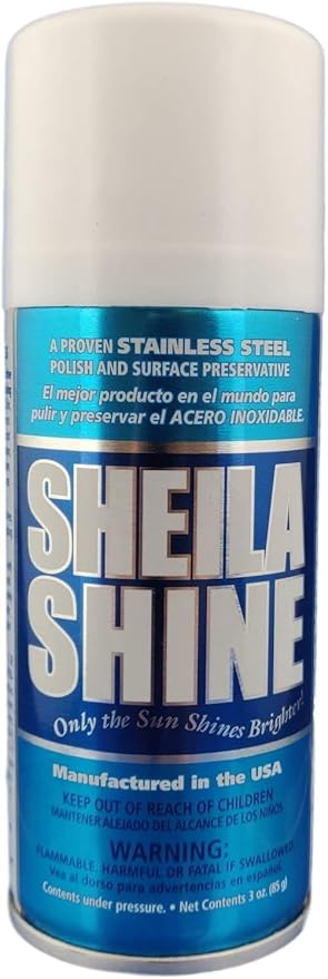 Shiela Shine 3 Oz. Stainless Steel Cleaner and Polish Spray, Removes Grease, Fingerprints, Watermarks in Household, Kitchen Cleaner Spray for Stainless Steel Ideal for Appliances, Fridge, Sink, Stoves