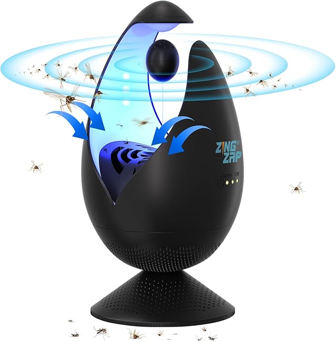 ZingZap Mosquito Magnet Trap with Double-Bait, 2X More Effective Lures and Catches Mosquitoes &Gnats, Mosquito Trap, Dusk/Dawn Smart Auto-Switch, Non-Toxic and Safe