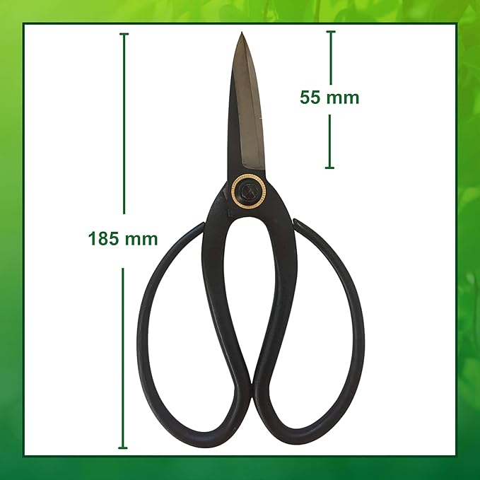 GARDEN GURU Professional Bonsai Scissors 180mm - Traditional Butterfly Bonsai Pruner Shear for Precise Trimming Pruning and Deadheading of Flowers Plants, Japanese Bonsai Garden Tools