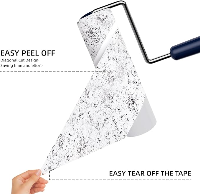 Lint Roller for Pet Hair Extra Sticky, 6.3'' Lint Remover with 240 Sheets, Large Surface Sticky Rollers for Clothes Furniture Dog Cat Hair (1 Roller + 240 Sheets)