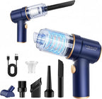 VIMALIFE 10000Pa Cordless Car Vacuum Cleaner & Air Duster, Powerful Handheld Auto Vacuum, 42000RPM Motor, LED Light, Type-C Fast Charge, Washable Filter, 5 Multi-Nozzles for Home, Car, Pet Hair, Blue