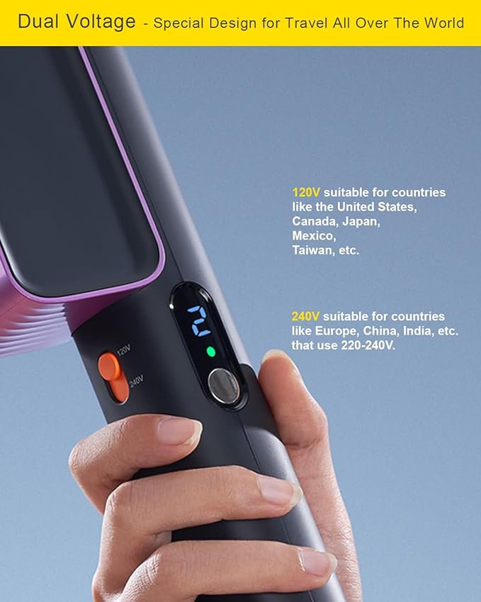 G7 2-in-1 Professional 100-240V Dual Voltage Steamer for Clothes and Iron for Clothes, Just 1lbs Lightly, 8 Minutes of Continuous Steam, 1000W Portable Steamer for travel and home