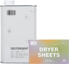 DedCool Xtra Milk Dryer Sheets and Milk Liquid Laundry Detergent | Stain-Removing Formula | Softens & Freshens | Non-Toxic