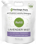Heritage Park Luxury Laundry Detergent | Dermatologist Tested Plant based Natural & Enzyme Laundry Detergent | Sensitive Skin Friendly - Lavender Mist (64 fl oz Refill)
