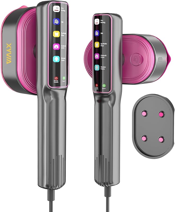 1200W Steamer for Clothes 15-Second Fast Heat-Up 5 Mode LCD Touch Display Portable Handheld Garment Steamer 110ml Tank Wet/Dry Ironing for Travel Home & Business