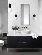 Krugg Medicine Cabinet | Recess or Surface Mount | Blum Hinge 170 Degree Soft Close|(15"x36")