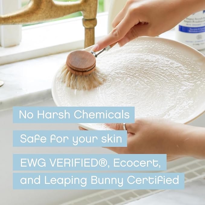 AspenClean Natural Dish Soap and Refill Unscented - 100% Natural, Organic, Baby-Safe, Pet-Friendly, Vegan, Cruelty-Free, Biodegradable - EWG VERIFIED & EcoCert Certified